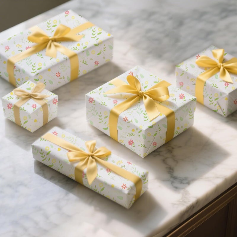 Ethanberg 120 Sheets Gift Wrapping Tissue Paper Bulk, Watercolor Floral Wildflower Print Tissue Paper for Gift Bags, Decorative Art Papers for DIY Crafts Wedding Birthday Holiday Party Decor, 20x14 Inches - Image 5